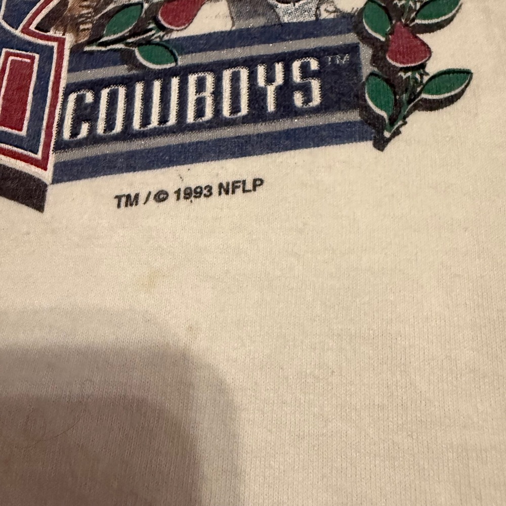 Vintage Dallas Cowboys 1993 Super Bowl XXVII‎ Champs Tee Salem Sportswear USA M - Picture 5 of 9